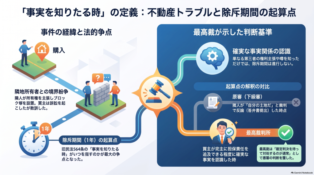 民法564条の事実を知りたる時とは